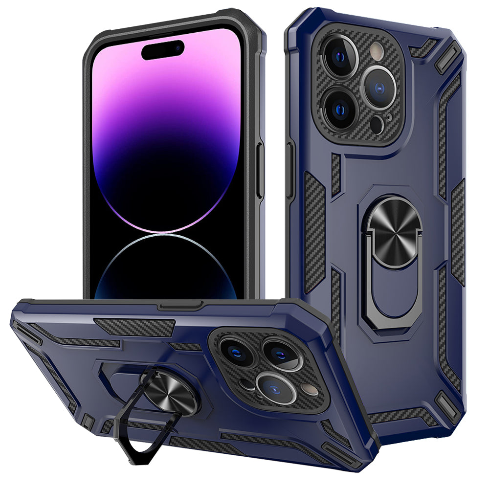 Pro iPhone 14 Pro Otočný prstencový stojánek na telefon Ochranný kryt na telefon PC TPU Pro iPhone 14 Pro Otočný prstencový stojánek na telefon Ochranný kryt na telefon PC TPU